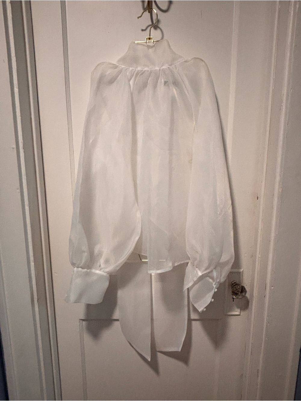 STYLEWE Sheer White Organza Blouse